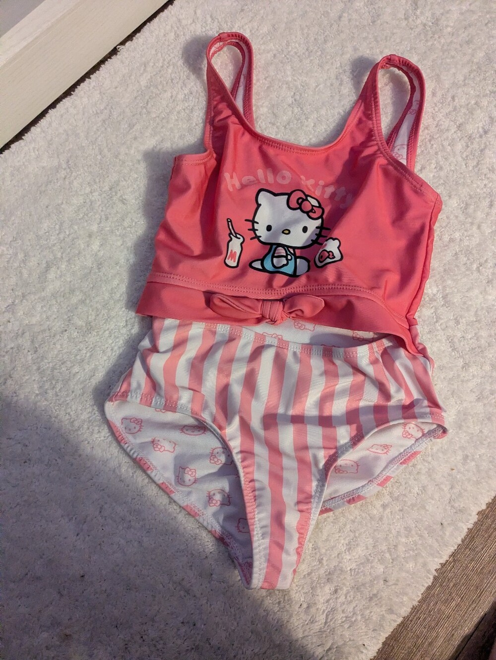 Hello Kitty Girls' Pink /White Swim Set